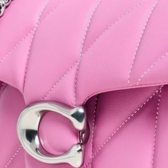 COACH, the Quilted Leather Tabby 26 Silver Hardware Shoulder Crossbody Bag - Picture 7 of 7